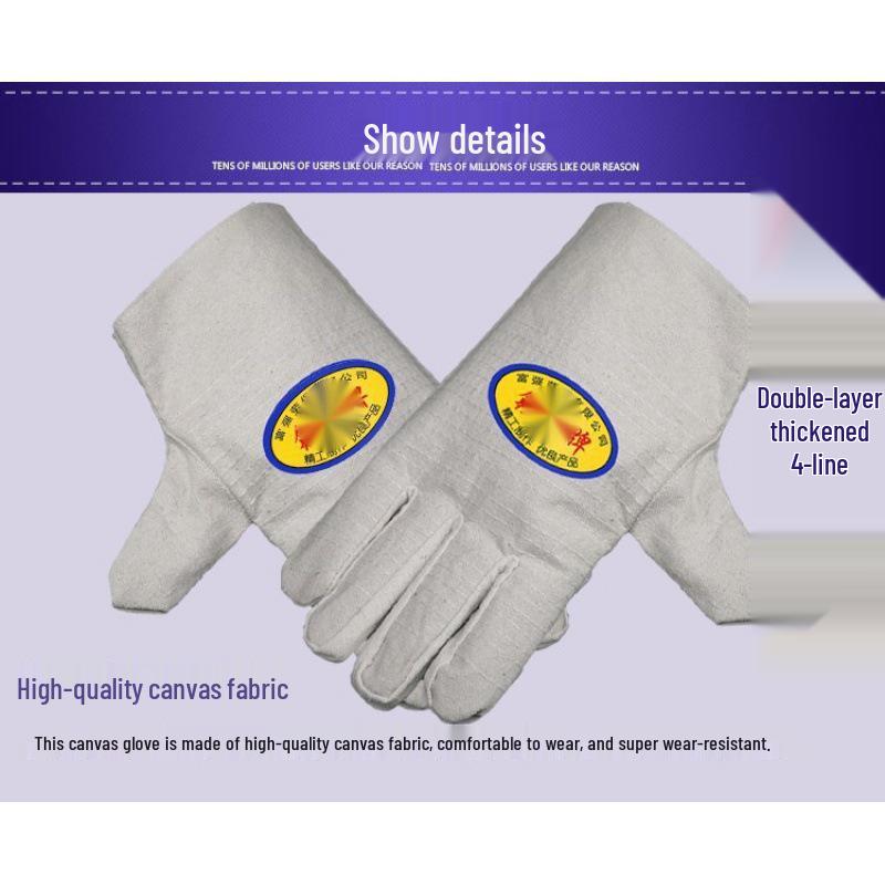 Durable Canvas Oil-Resistant Welding Gloves