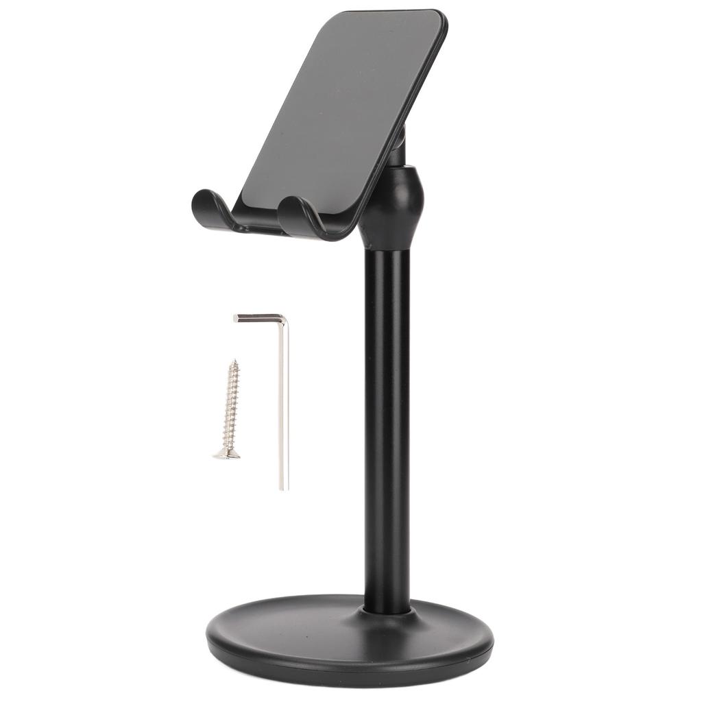Phone Holder Aluminium Alloy Adjust 45 Degrees User Friendly Design Cell Phone StandBlack