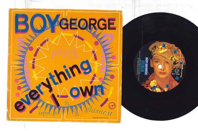 7inch Record BOY GEORGE - Everything I Own / Use Me BOY100 VIRGIN 1987 UK Dance & Electronica Used