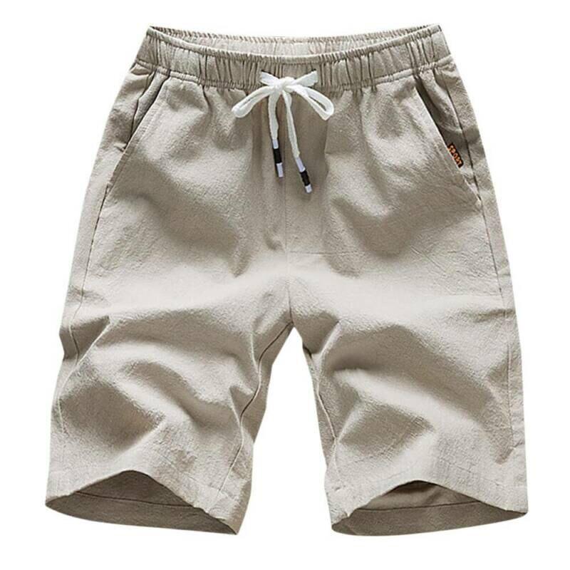 Drawstring Shorts Pure Color Casual 