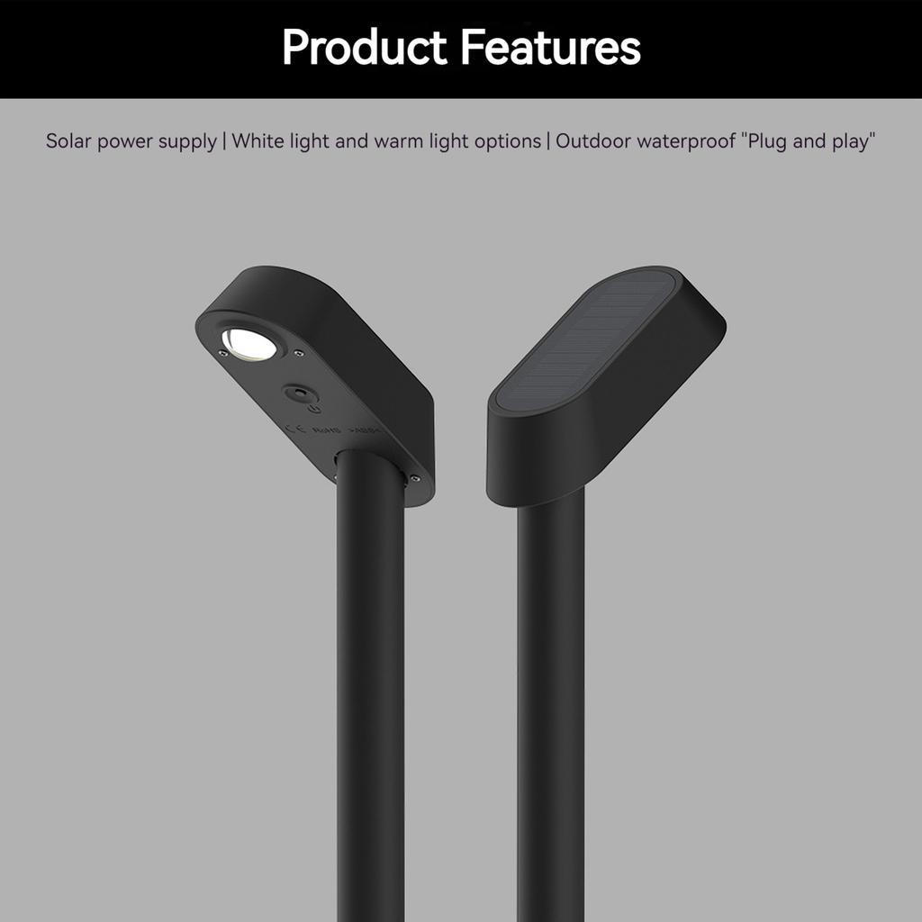 2 Pack Solar Pathway Lights Outdoor Waterproof Solar Garden Lights Solar Powered Landscape Pathway Lights for Garden Path