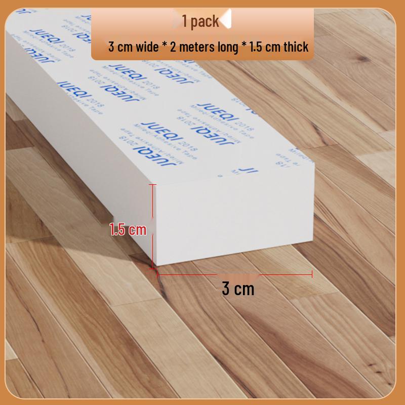 Samoprzylepny biały pasek z gumy piankowej: Uszczelka do drzwi i okien, amortyzująca, dźwiękoszczelna, podkładka antykolizyjna do urządzeń mechanicznych.