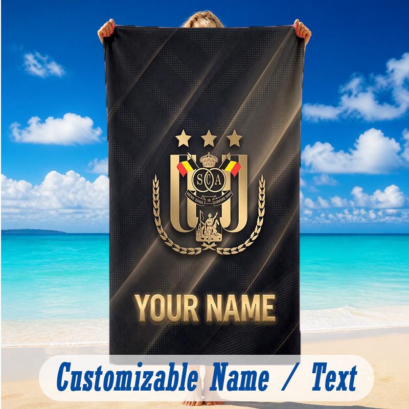 Beach Towel Custom Name Text, Quick Dry Large Towel For Beach HomeAnderlecht FC