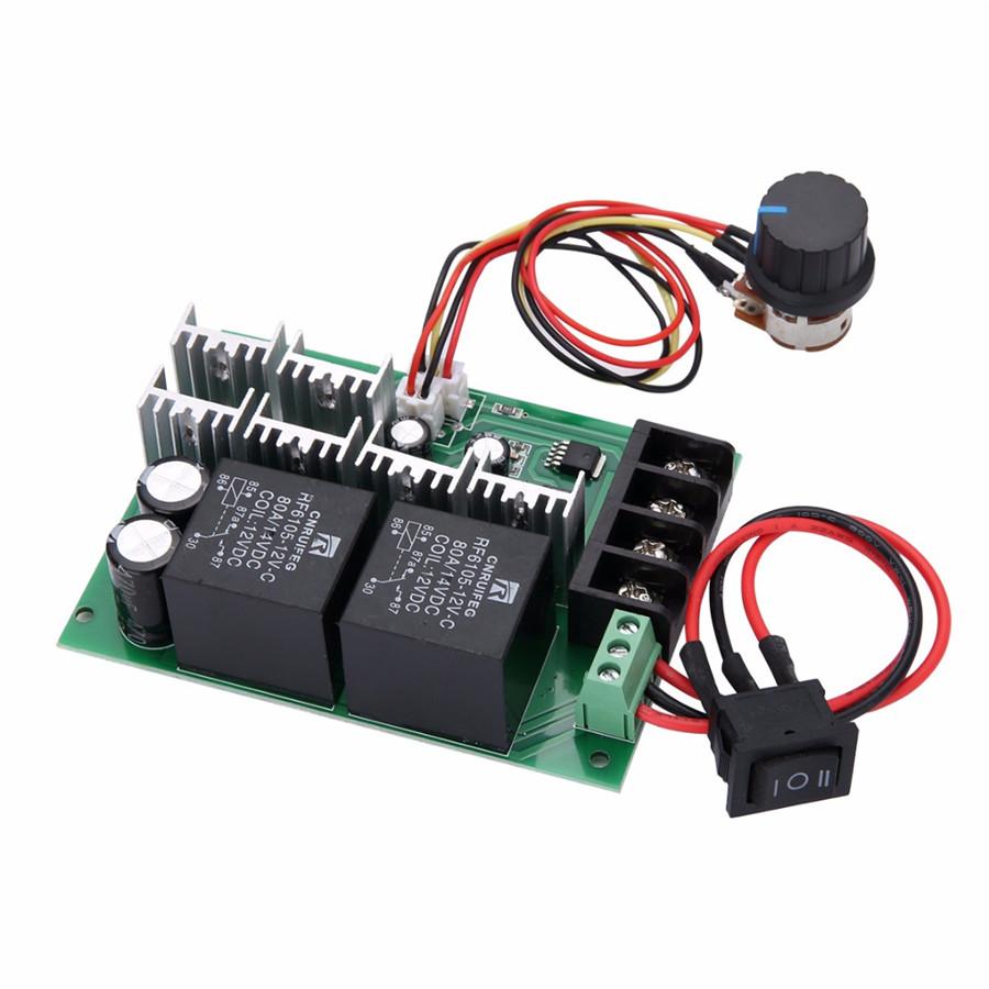 DC 12/24/36/48V 60A PWM Motor Speed Controller CW CCW Reversible Switch
