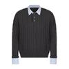 Men's Japanese Style Lapel Sweater - High-End, Trendy, Loose Fit Knitwear