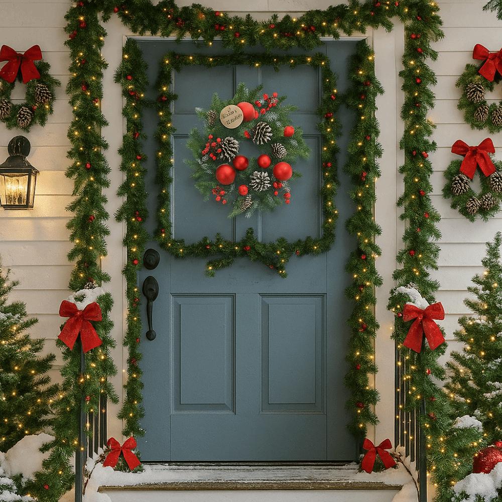 DIY Artificial Christmas Wreath Realistic Pine Cone Window Hanging Decor  Thanksgiving Decor