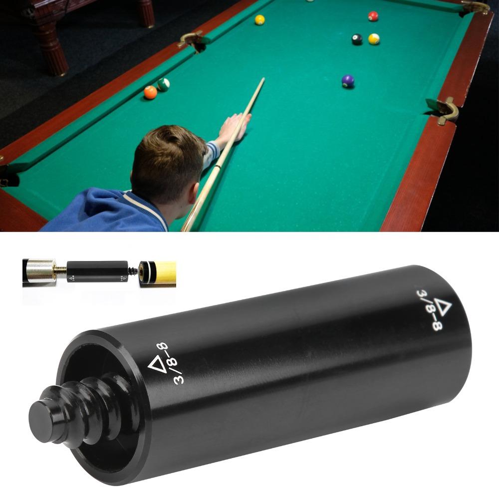 Billiard accessories Aluminium Pool Extension Cue 2OZ Black Billiard Middle Shaft 3/8-8 Teeth Extender Adapter Billiards Sports
