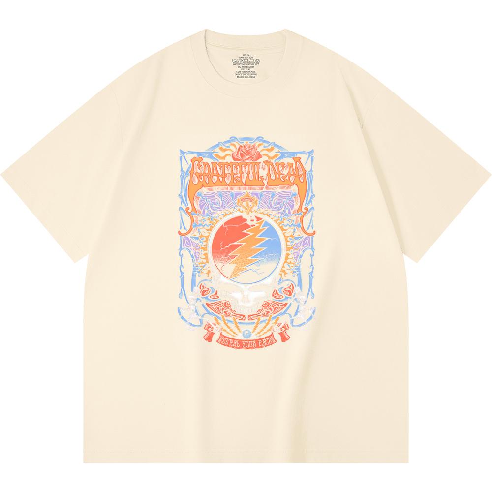 230 Gsm 100% Cotton Heavy Metal T-Shirt  Rock Band Popular Music Print Unisex Heavy Cotton T Shirt