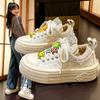 Zhao Ruth Thick-soled Big-headed Canvas Women's Shoes Spring and Autumn New Versatile Casual Little White Sports Shoes
