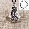 Solid Copper Hollow Carved Guanyin Pendant Necklace Men Women Vintage Buddhist Charm Jewelry