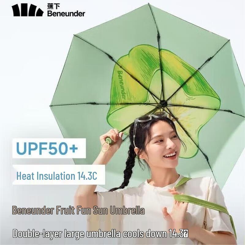 Beneath Three-Fold UV Protection Sun/Rain Umbrella