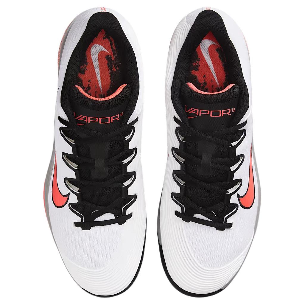 Nike Vapor 12 White/Wolf Grey/Hot Lava Men Sneakers Black IB2534-100