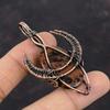 Mahogany Obsidian Pendant Copper Wire Wrapped Jewelry Gemstone Copper Pendant Handmade Wire Pendant Gift For Mother Bull Face Shape Pendant