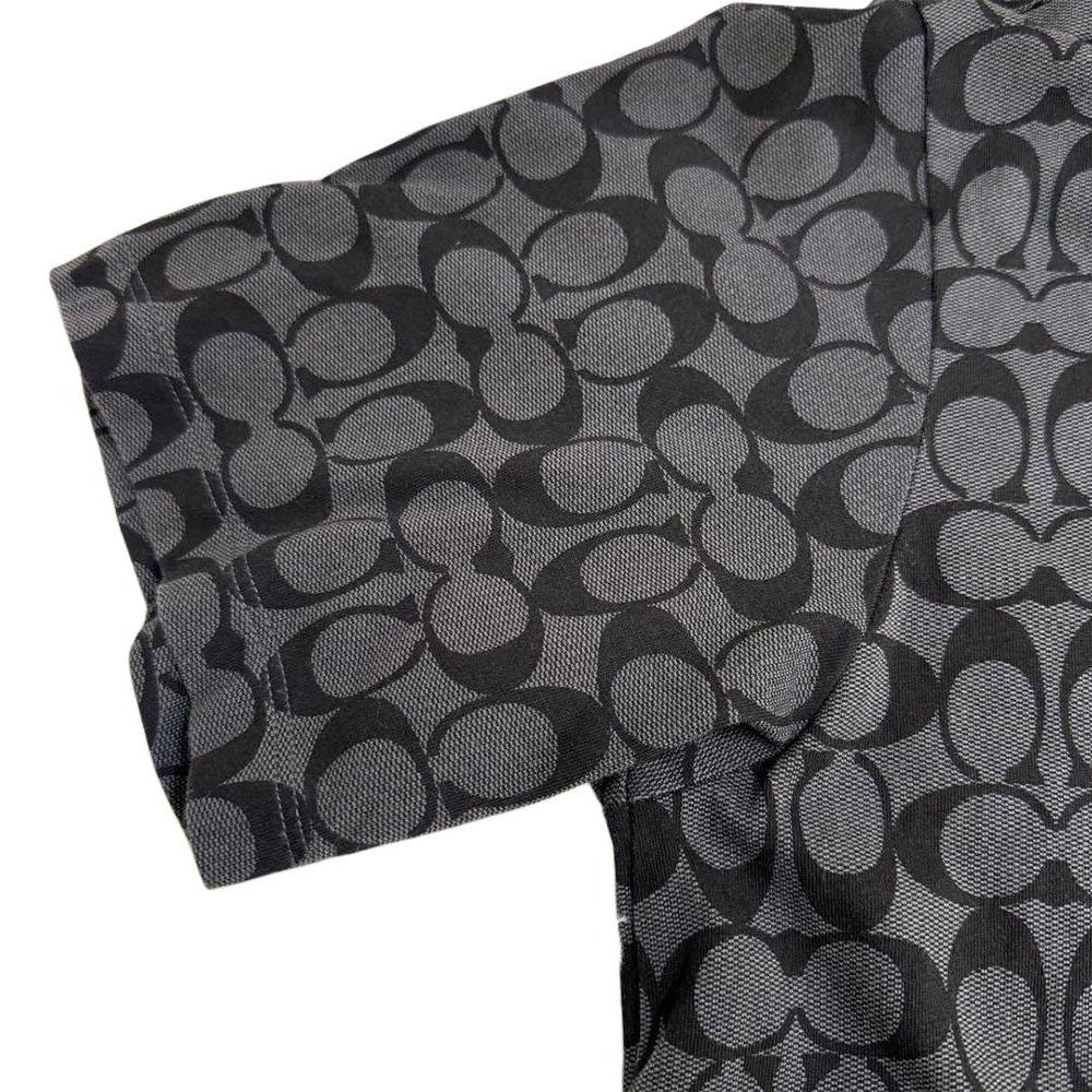COACH T-Shirts Men's Black Crew Neck Moderate Straight Fit 89749-OY2