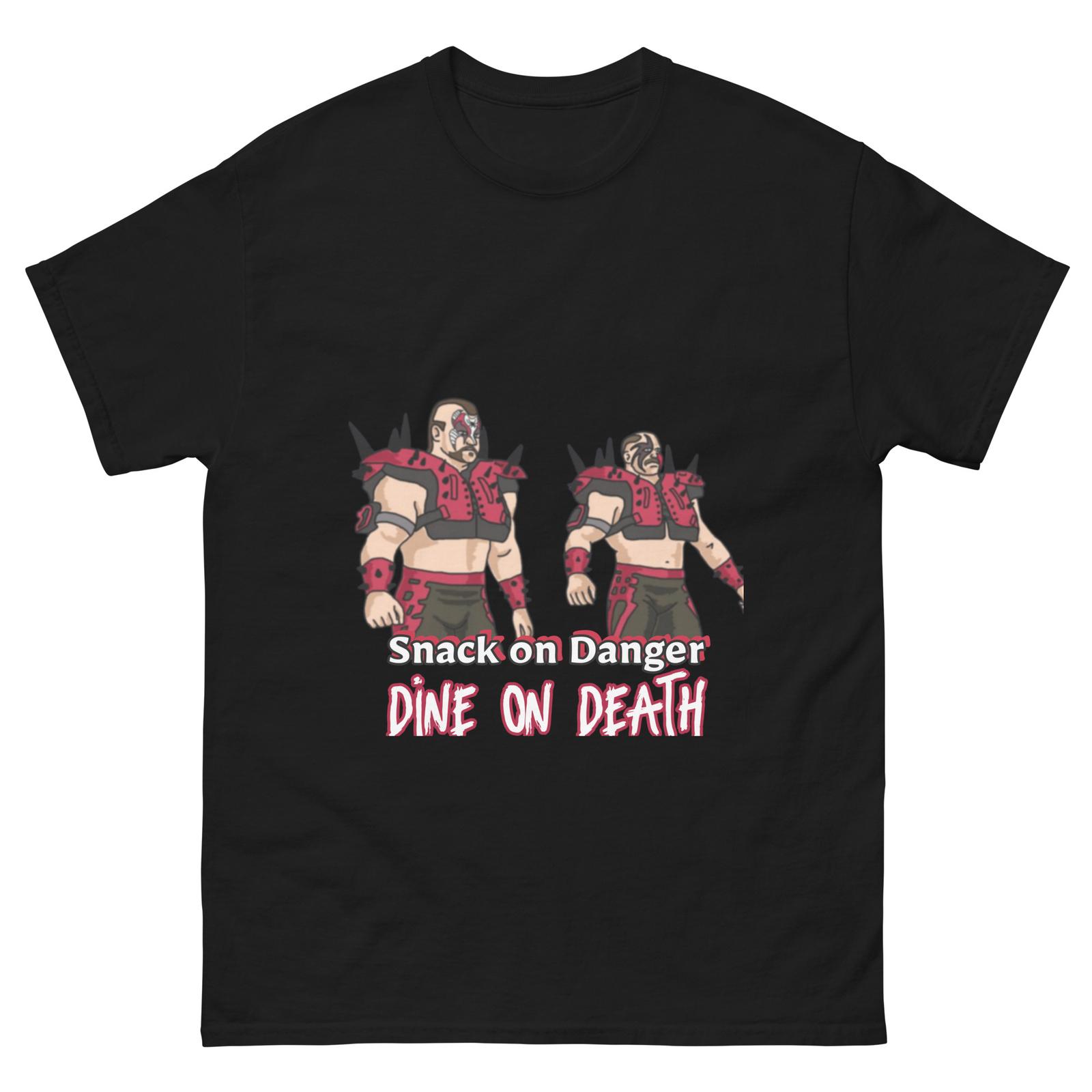 LOD T-Shirt Mens Womens Tees Top | Snack on Danger, Dine on Death | Road Warriors Pro Wrestling Tee XL