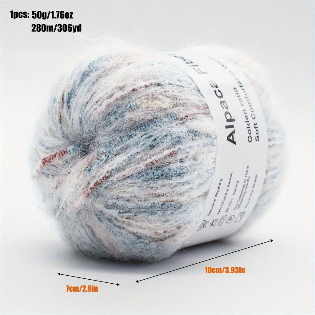 6-Pack Soft Cashmere Wool Acrylic Blend Yarn (50g/280m Per Skein) Multi-Color for Knitting & Crocheting Sweaters 3.5-4.5mm Needle/Hook Handmade Yarn