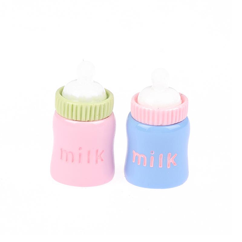 2Pcs Baby Dolls Feeding Bottle Magic Dummy Pacifiers Milk Bottle For Doll House Feeding Diy Accessories