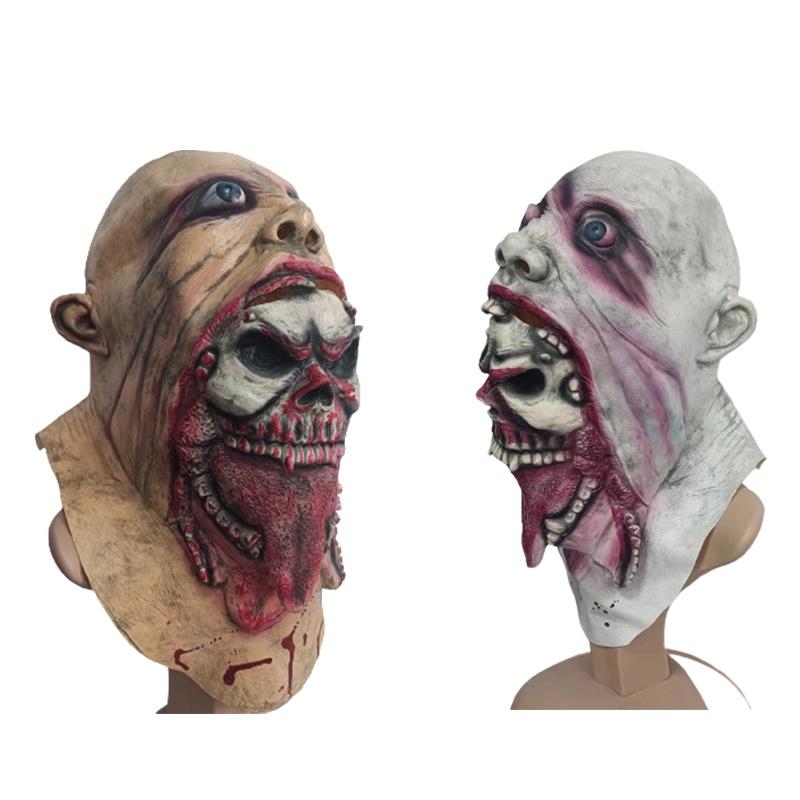 Mask Bloody Zombie Melting Face Adult Latex Costume Walking Dead Halloween Scary