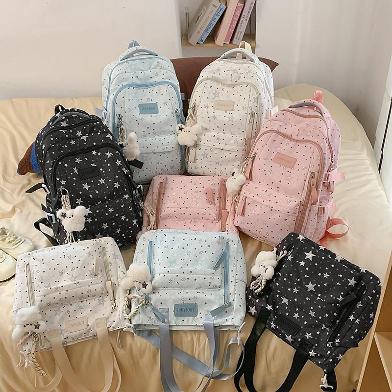 Japanese schoolbag ins niche new high-value fresh and sweet star backpack for junior high school students