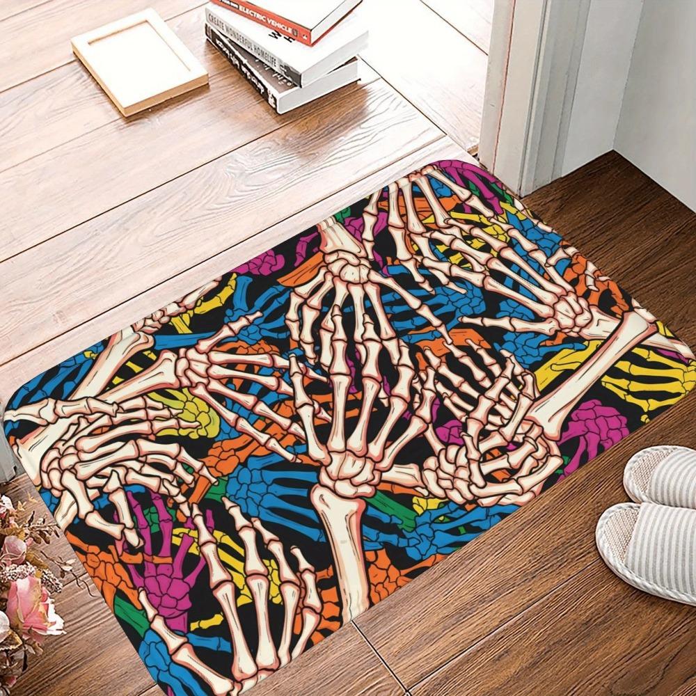 Halloween Terrifying Dinosaur Door Mat Halloween Pumpkin Welcome Mat Bathroom Anti Slip Mat Halloween Home Decoration