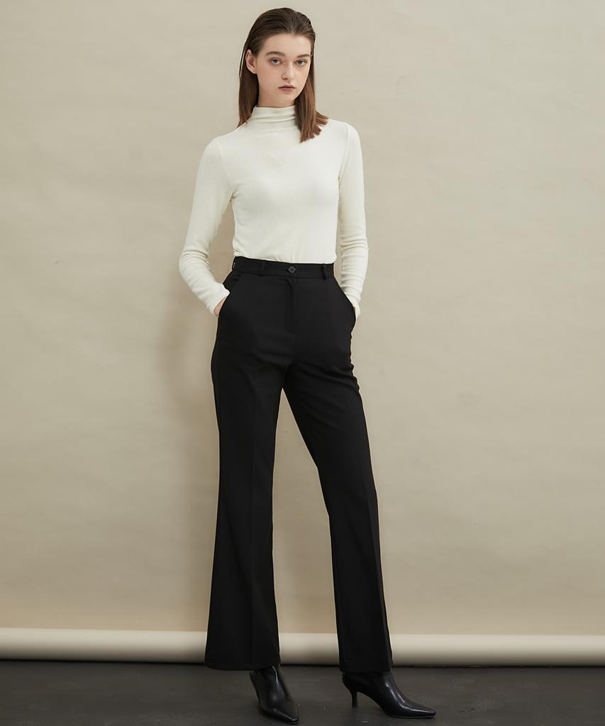 MANAVIS7 Abc Bootcut Slacks [Black]