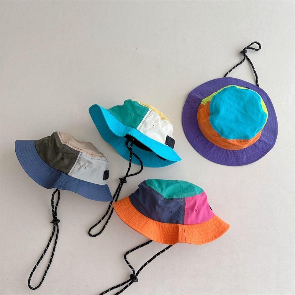Baby Children Bucket Cap Quick-dry Fisherman Caps New Sunscreen Hat  3-7 Years