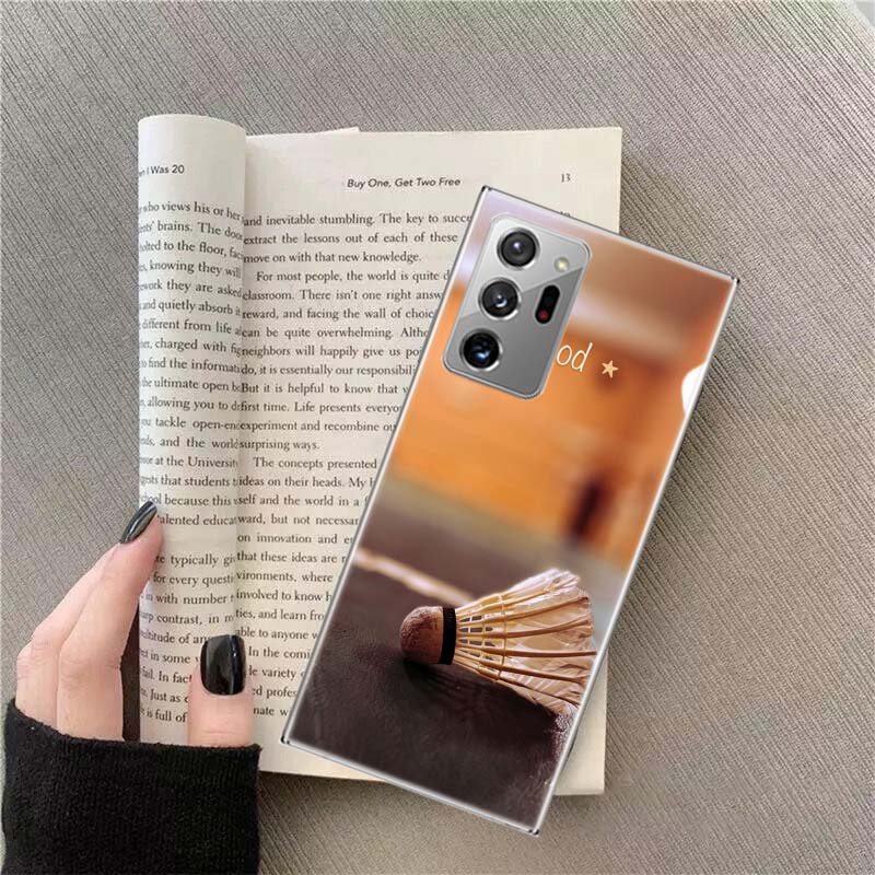 Badminton Sport Phone Case for Samsung A17 A37 A57 A54 A14 A24 A34 A07 A04S A02S A12 A22 A32 A52S A16 A26 A36 A56 A72 Galaxy Not