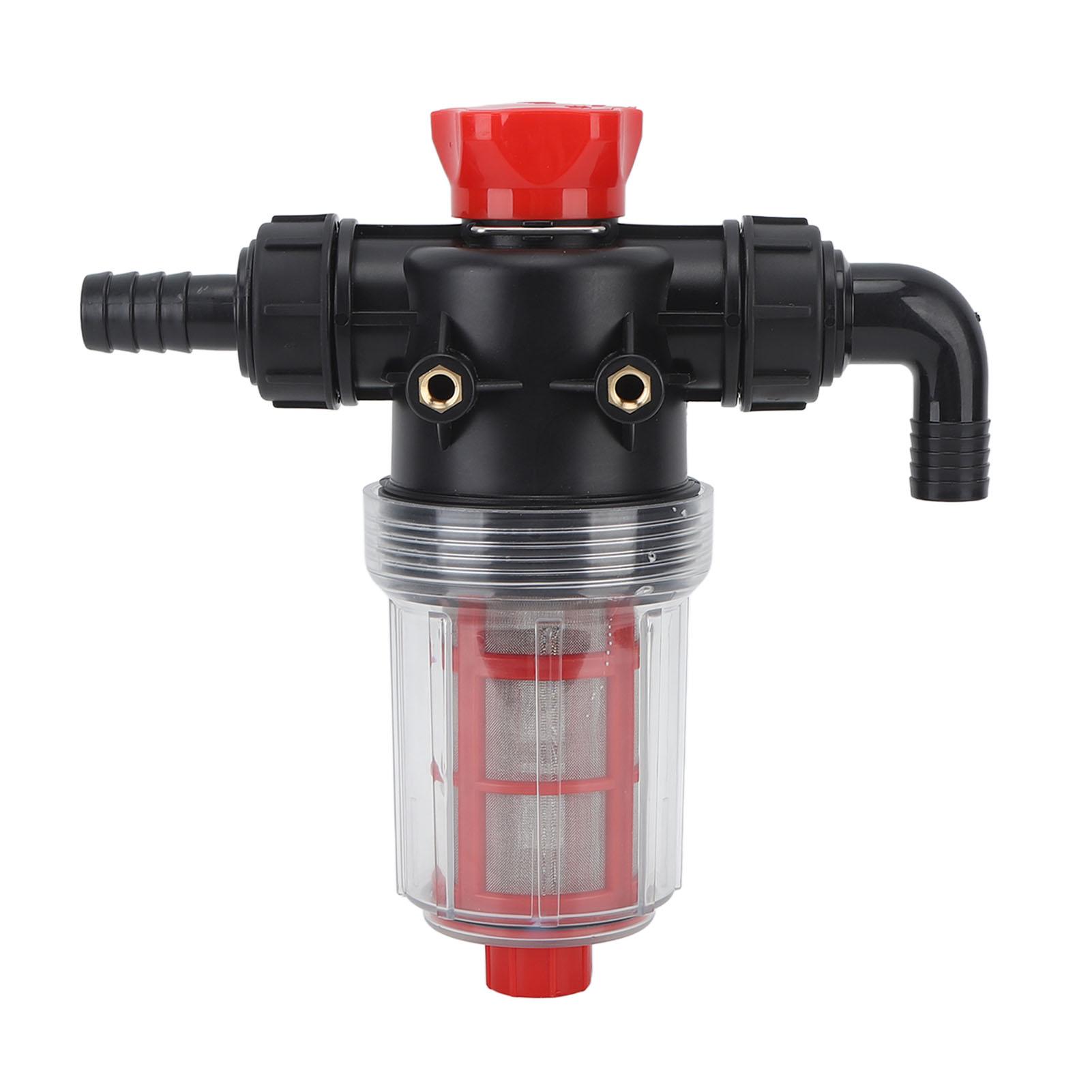 

Irrigation Water Pump Filter Fine Mesh Double Layer Filtration High Flow Inline Strainer for Garden Lawn 38mm Connector