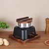 Portable Alcohols Burners Stove Cooking Pot with Wood Lid For Outdoor Picnics Hiking And Indoor Rice Making Cookware Set