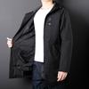 New Men's Medium and Long Casual Jacket Trench Coat Teen Trendy Brand Fashion Handsome Loose Jacket