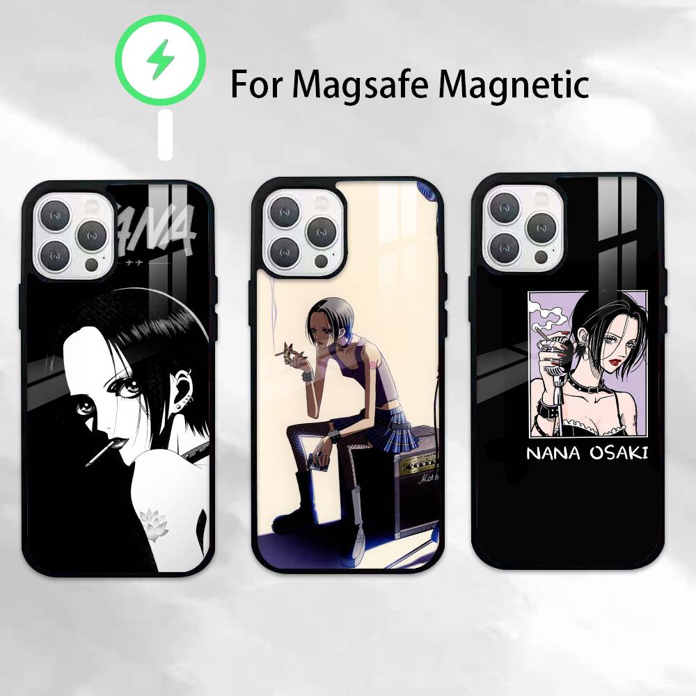 Nana Osaki Phone Case For iPhone 17,16,15,14,13,Pro,Max,Plus,Magnetic For Magsafe Wireless Charging