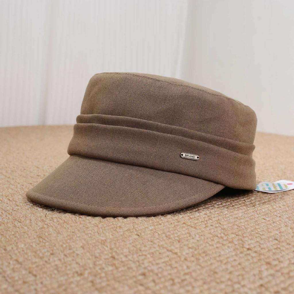 Pile hat children autumn and winter plain face small bag hat Internet celebrity black fashion versatile cold hat confinement hat
