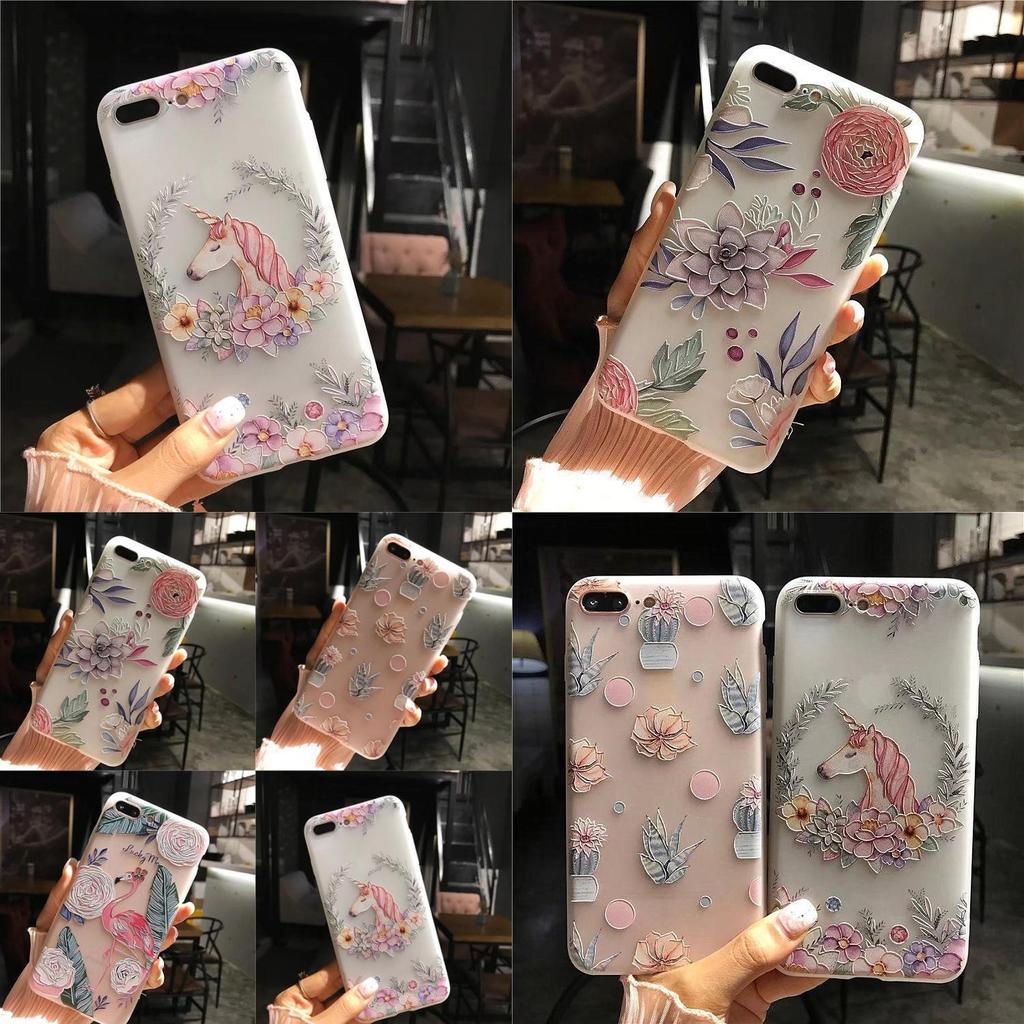 For 87 Iphone Plus X Flower Pattern 3d Cute Soft Case Silicone Tpu Back Cover