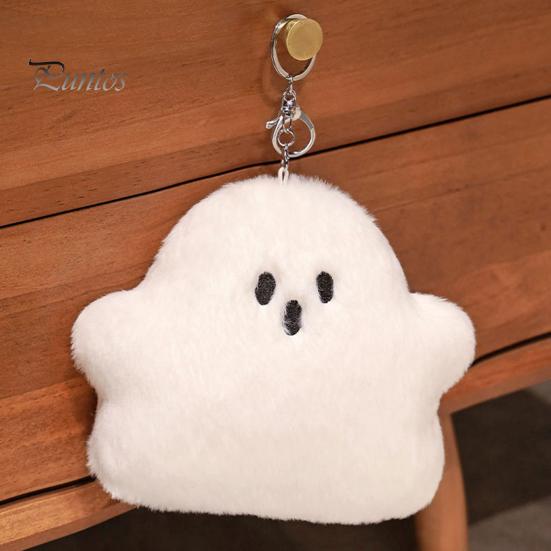 Ghost Pute Plysj Hvit Ghost Doll Søt myk flanell PP bomullsfylling Ghost Pendant Halloween Theme Sofa Ryggstøtte