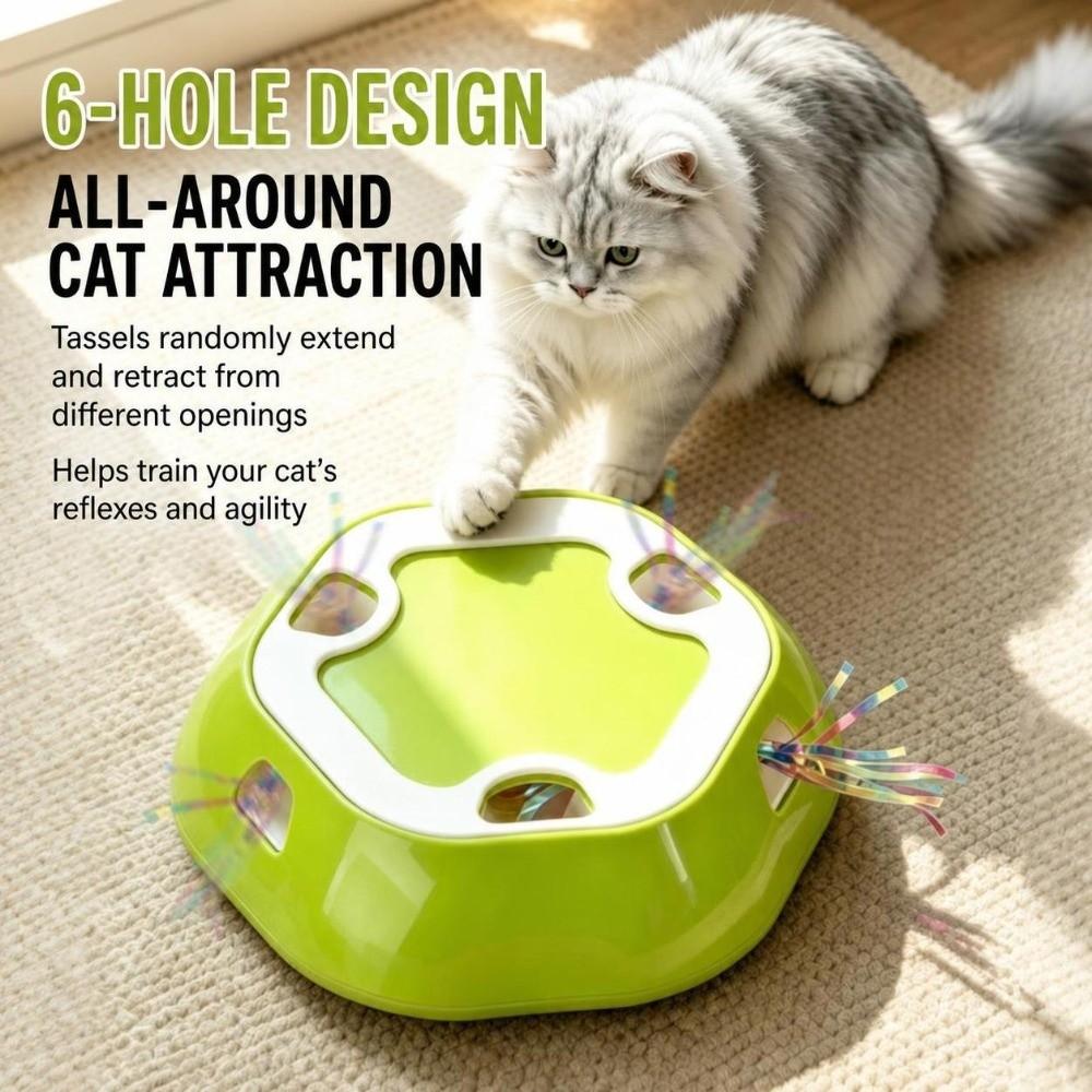 Motion Activated Automatic Cat Toy Anti-Tip Stable Base Electric Pet Toy  Play Exercise
