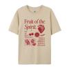 Retro Fruit of Spirit Bible Verse T Shirt Women Cool Religious T-Shirts Aesthetic Jesus Faith Tshirts Christian Clothes Gift