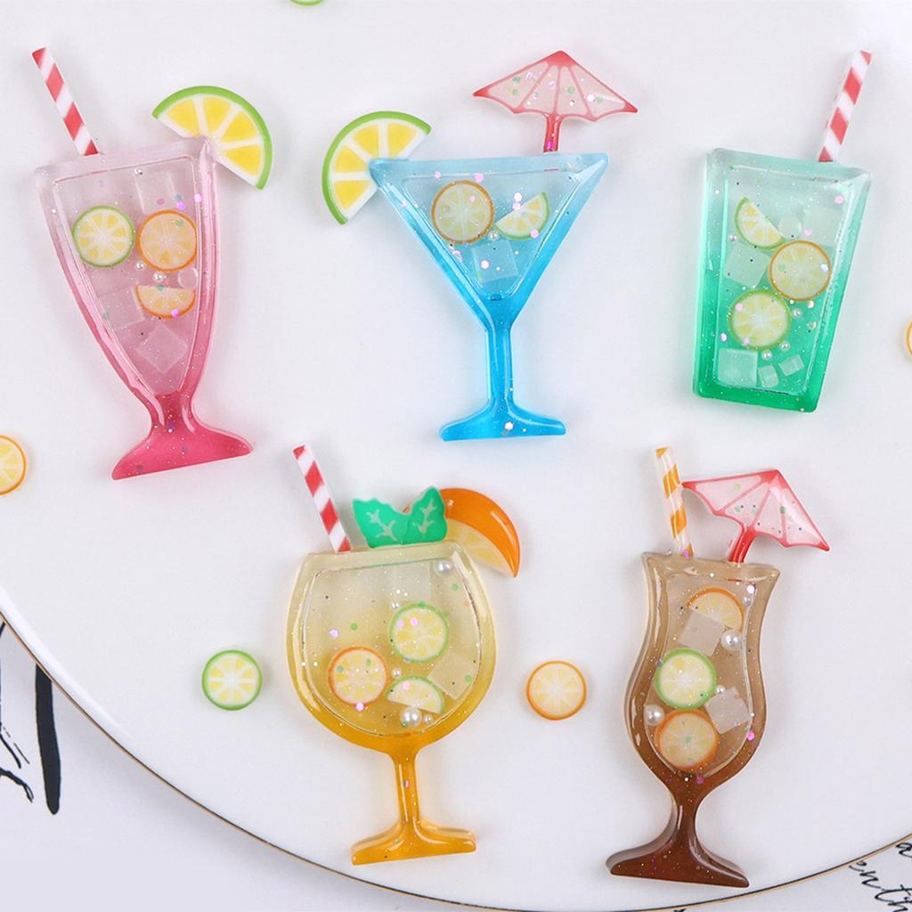 Multipurpose Silicone Mold Glitter Cocktail Drink Shape Decorating Handmade Jewelry Crafting Moulds Creative Present