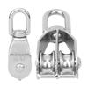2PCS 304 Stainless Steel M20 Fixed Pulley Double Wheel Lifting Sheave