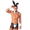 Mens Rabbit Ears See Through Boxer Briefs Underwear Set Halloween Costume