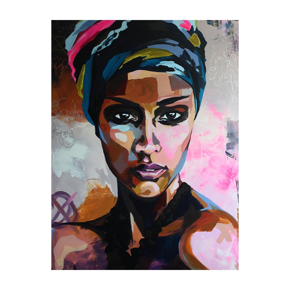 African Woman Abstract Art Canvas Paintings Africane Girl Africa Art Posters and Prints Wall Art Pictures for Living Room Decor