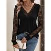 Spring And Autumn New Women'S Versatile Long Sleeve Daily Business Commuter Elegant Comfort Sexy Bottom Shirt Top