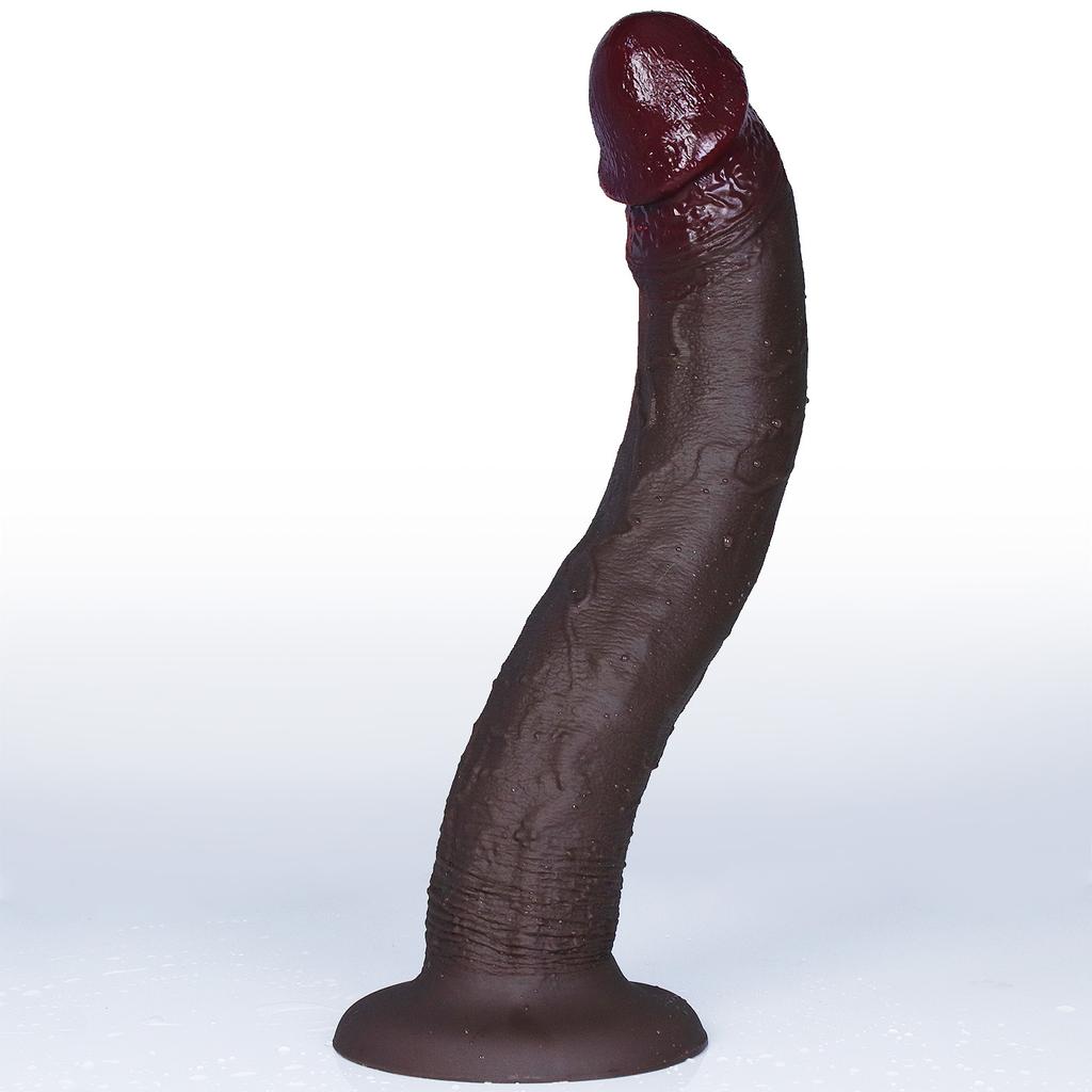 Coffee Black Extra Long Snake Shape Silicone Dildo, Dual Density Soft Skin Feel, Flexible Curved Design, 3 Sizes, Up To 35cm, Discreet Packaging