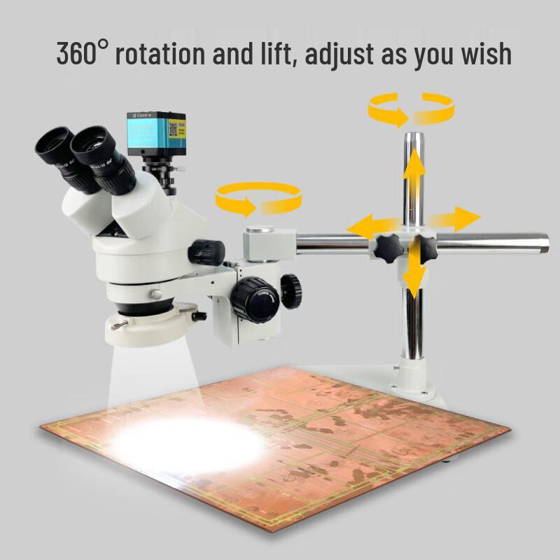GAOPIN 7-45x Long Arm Stereo Microscope with Digital Output