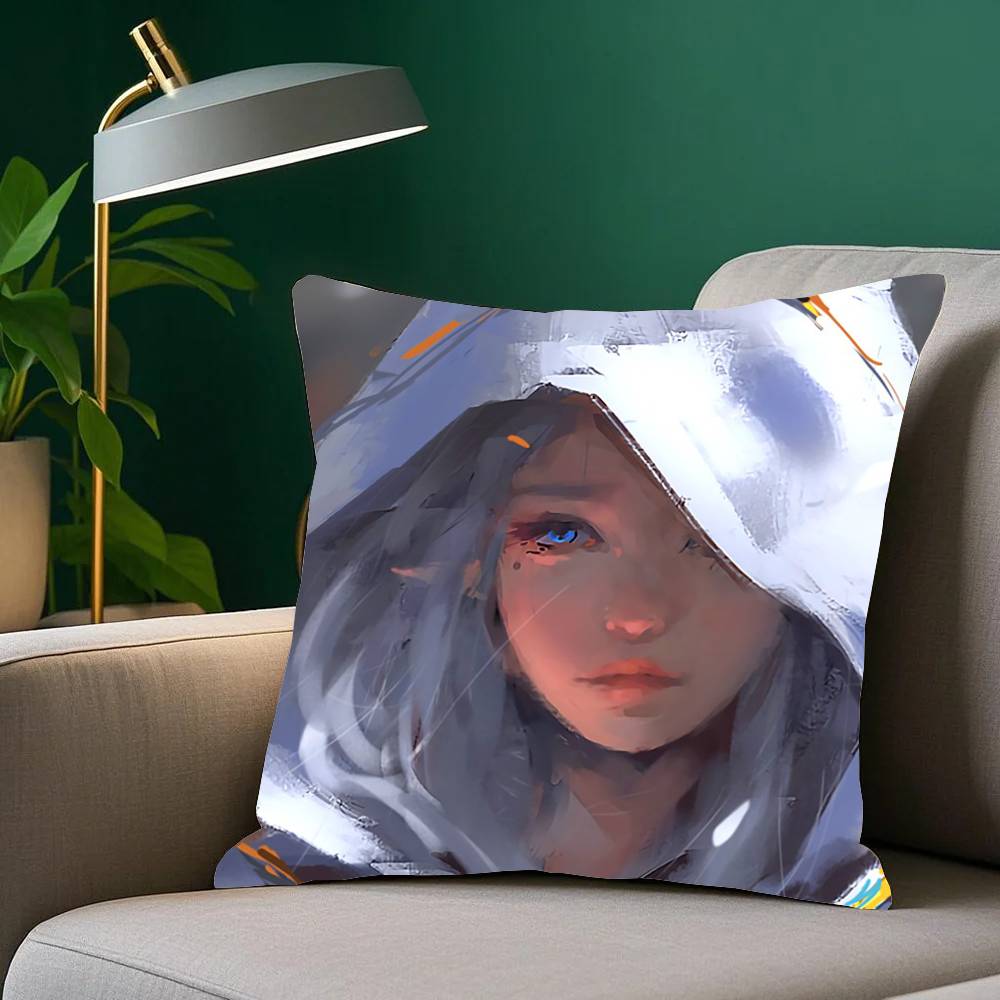 Ice P-Princess Anime G-Ghost Blade Pillow Case Fashion Square Pillowcase Bedroom Sofa Room Ins Decoration Leisure