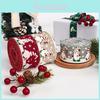 Festivechristmas Ribbon Set With Three Colorful No Face Doll Prints For Gift Decoration