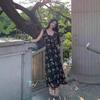 2026 New Summer Gallery Vacation Style Small Flying Sleeves Slim French Retro Slim Slim Dress Coffee Break Dress