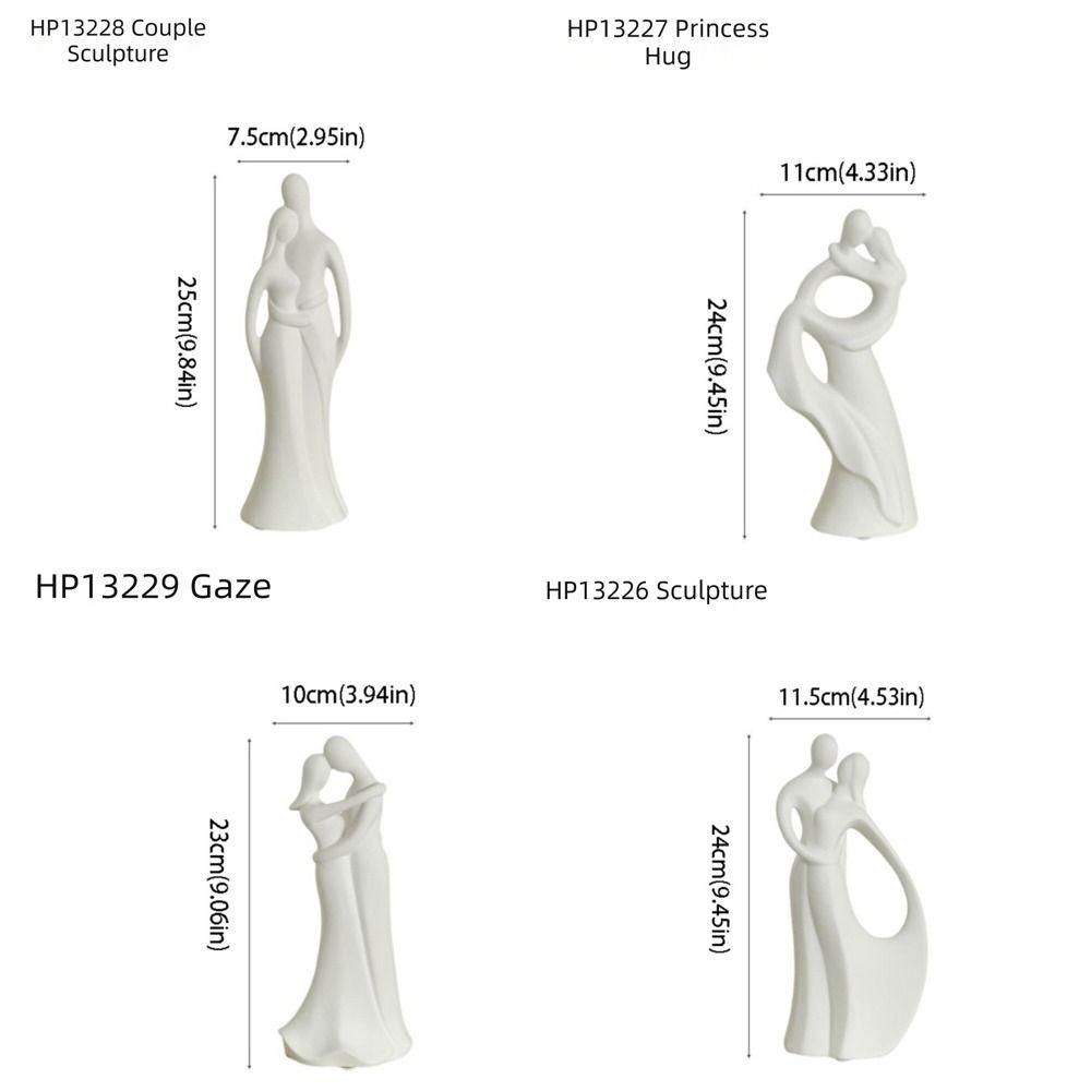 Artistic Design Ceramic Couple Ornaments Nordic Modern Style Wine Cabinet Accessories  Gift Giving