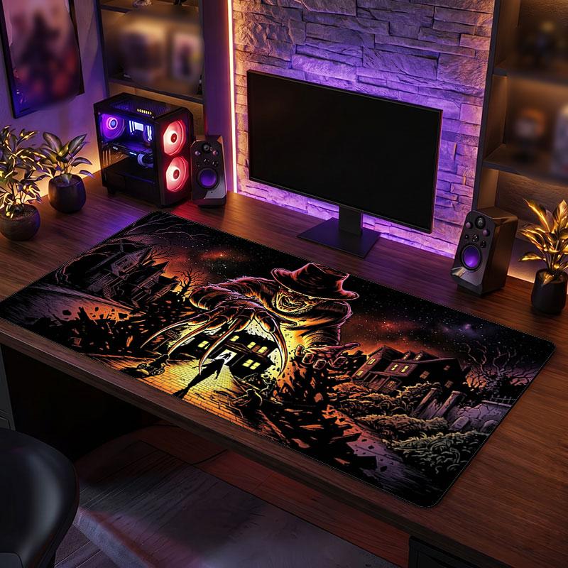Big Mouse PadA Nightmare on Elm Street Freddy Krueger Extended Soft Desk Mat Gaming Office Computer Table Decor Mat