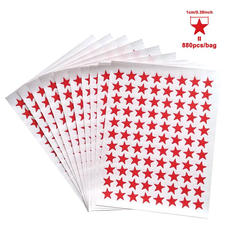 

10 Sheets/Pack Red Five Pointed Star Stickers Encouragement and Reward Stickers for Primary School Students Praise Stickers