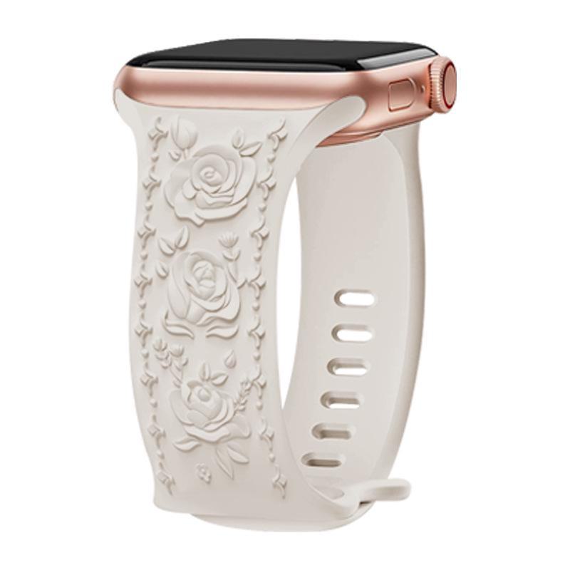 

Спортивный ремешок с тиснением Big Rose для Apple Watch (Серии 1-9) 38#